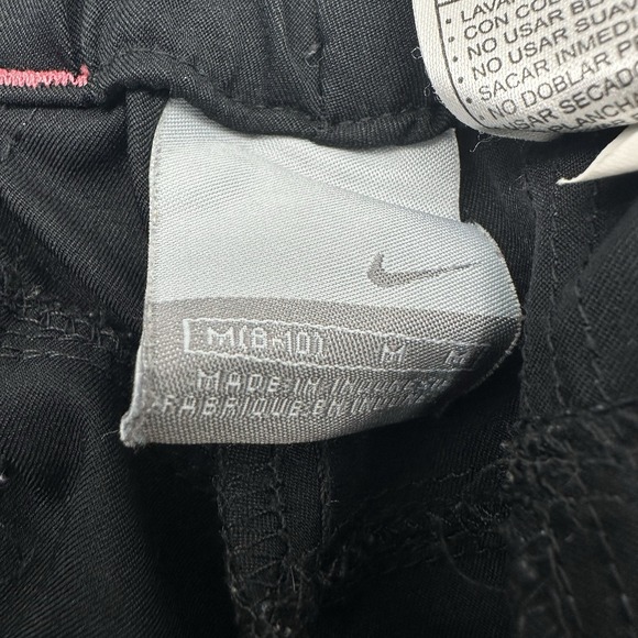 Vintage Nike Women Active Y2K Capris Pants Size Medium M Black Pink Polyester - Picture 9 of 12